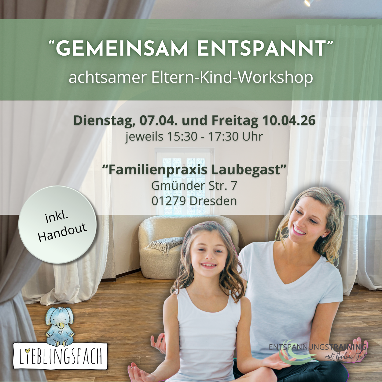 "gemeinsam entspannt" - achtsamer Eltern-Kind-Workshop