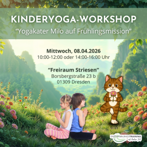 Kinderyoga-Workshop "Yogakater Milo auf Frühlingsmission" in Dresden