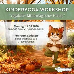 Kinderyoga-Workshop "Yogakater Milos magischer Herbst" in Dresden